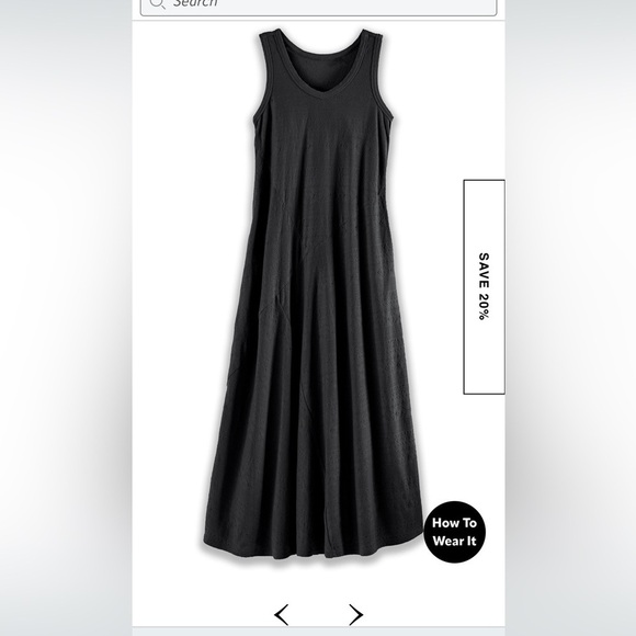 Soft Surroundings Woman's Black Bailey Maxi Summer Beach Dress Sz XLP - Picture 8 of 11